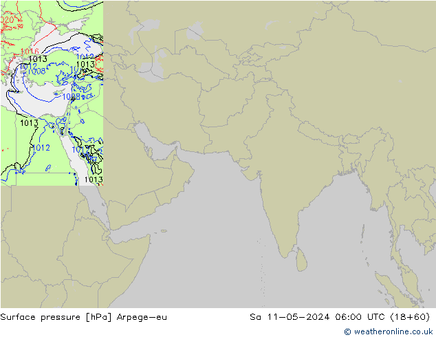 Bodendruck Arpege-eu Sa 11.05.2024 06 UTC