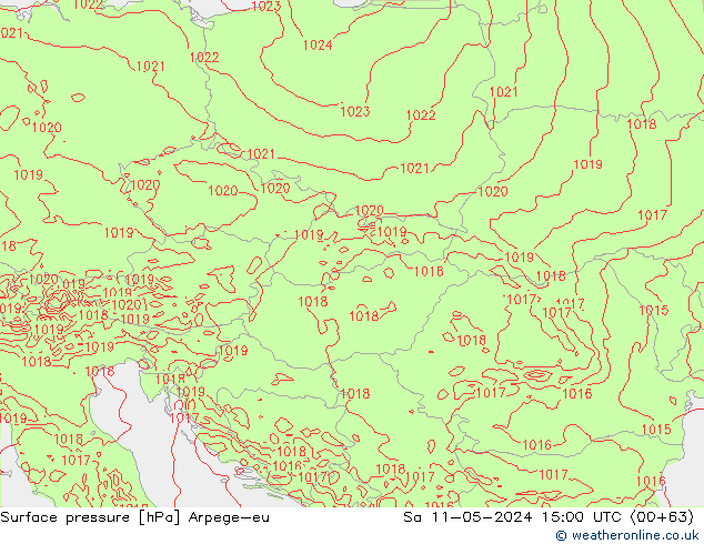 Surface pressure Arpege-eu Sa 11.05.2024 15 UTC