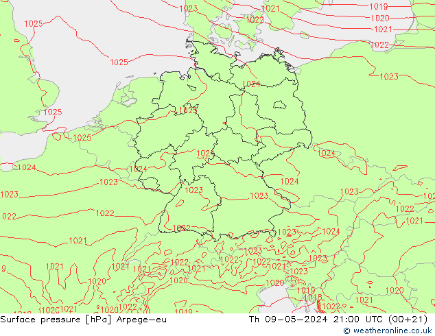 pression de l'air Arpege-eu jeu 09.05.2024 21 UTC