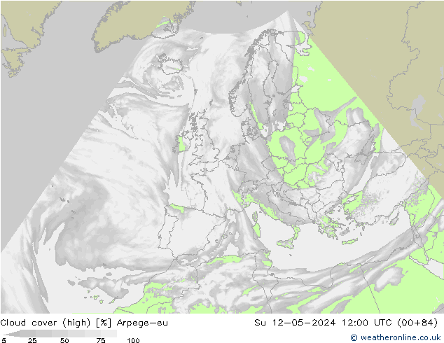 Wolken (hohe) Arpege-eu So 12.05.2024 12 UTC