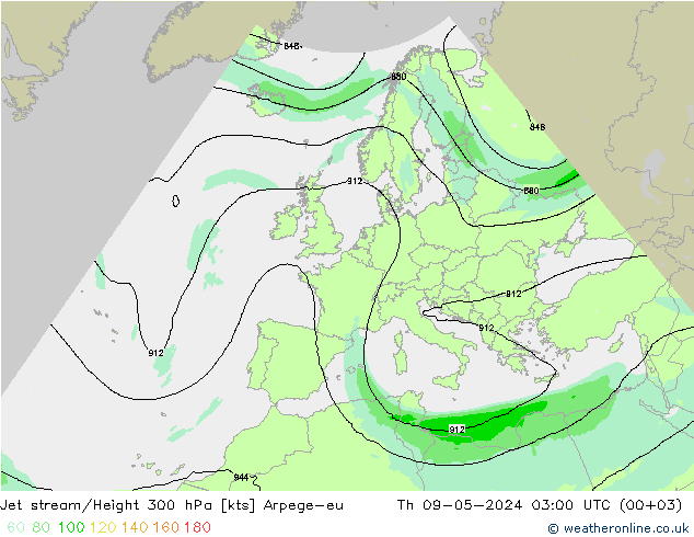 高速氣流 Arpege-eu 星期四 09.05.2024 03 UTC