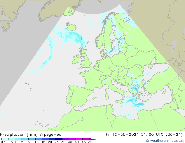 Precipitation Arpege-eu Fr 10.05.2024 00 UTC