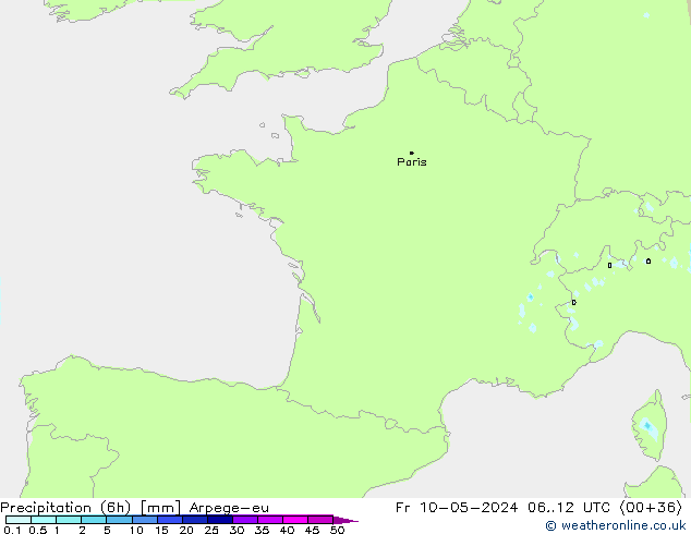 Nied. akkumuliert (6Std) Arpege-eu Fr 10.05.2024 12 UTC