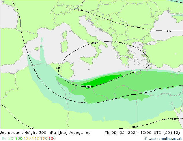 Jet Akımları Arpege-eu Per 09.05.2024 12 UTC