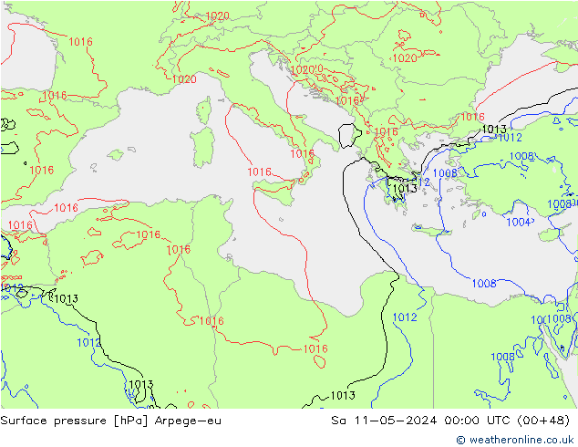 pression de l'air Arpege-eu sam 11.05.2024 00 UTC