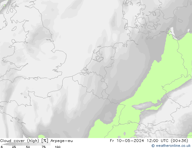 Bulutlar (yüksek) Arpege-eu Cu 10.05.2024 12 UTC