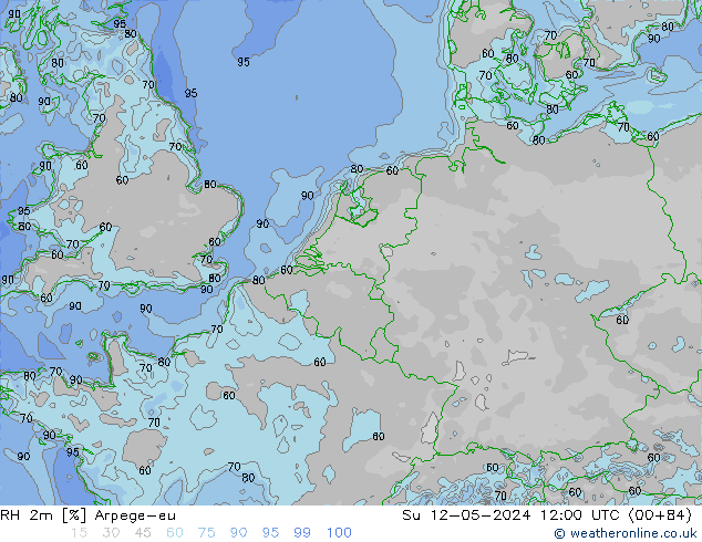 RH 2m Arpege-eu Вс 12.05.2024 12 UTC
