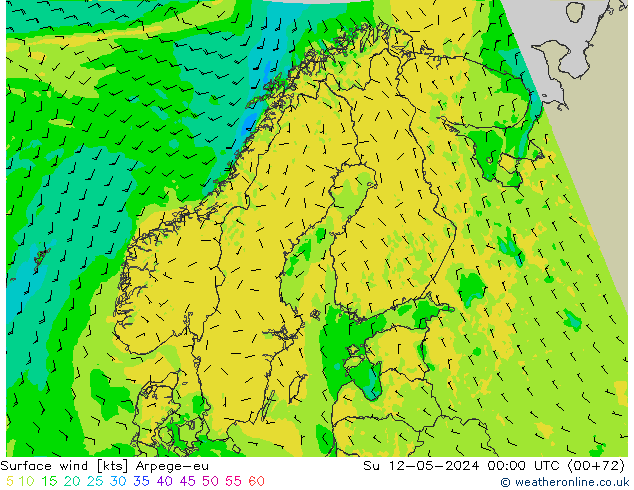 ветер 10 m Arpege-eu Вс 12.05.2024 00 UTC