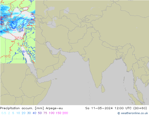 Totale neerslag Arpege-eu za 11.05.2024 12 UTC