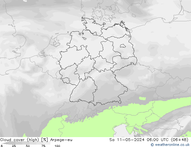 Nubi alte Arpege-eu sab 11.05.2024 06 UTC