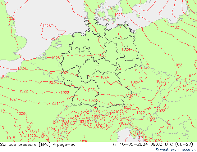 pression de l'air Arpege-eu ven 10.05.2024 09 UTC