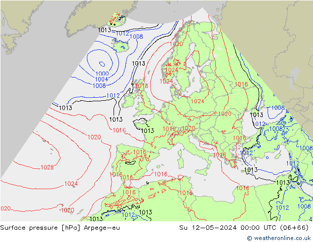 Yer basıncı Arpege-eu Paz 12.05.2024 00 UTC