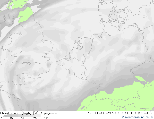 облака (средний) Arpege-eu сб 11.05.2024 00 UTC