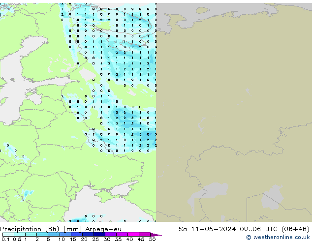 opad (6h) Arpege-eu so. 11.05.2024 06 UTC