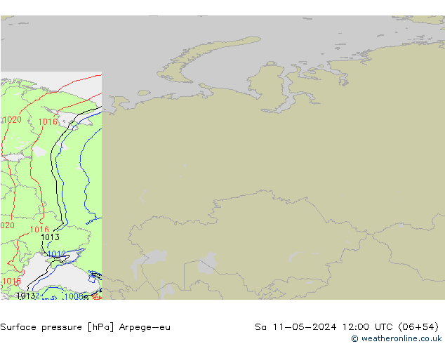 ciśnienie Arpege-eu so. 11.05.2024 12 UTC