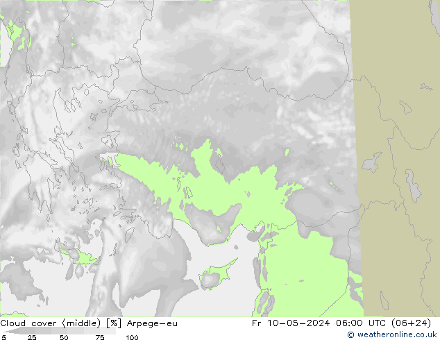 Nubes medias Arpege-eu vie 10.05.2024 06 UTC