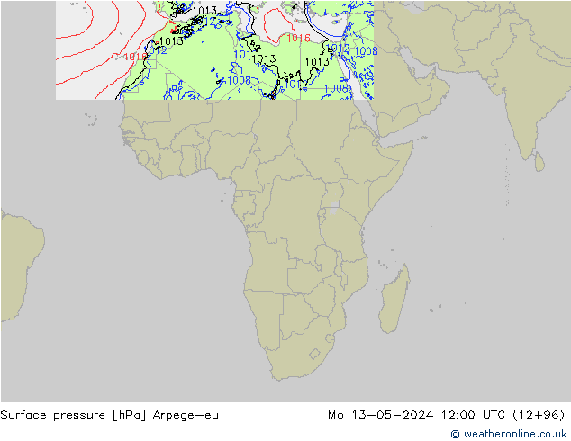 ciśnienie Arpege-eu pon. 13.05.2024 12 UTC