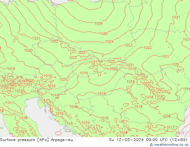 pressão do solo Arpege-eu Dom 12.05.2024 09 UTC