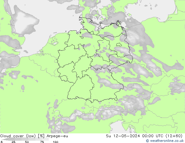 Nubes bajas Arpege-eu dom 12.05.2024 00 UTC