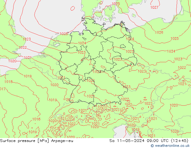 ciśnienie Arpege-eu so. 11.05.2024 09 UTC