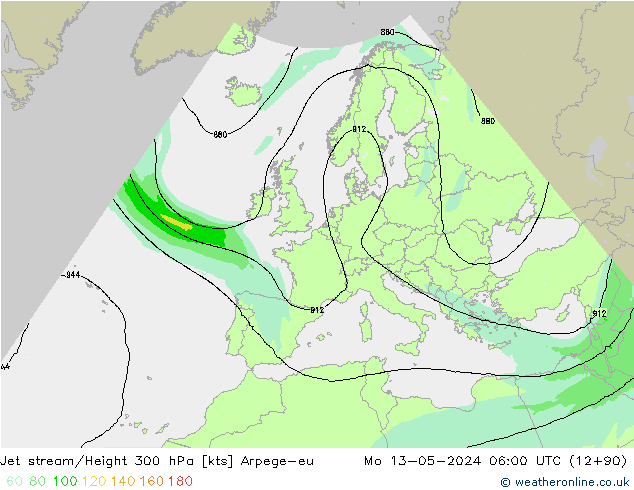 Jet Akımları Arpege-eu Pzt 13.05.2024 06 UTC