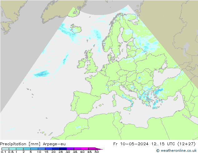 Precipitation Arpege-eu Fr 10.05.2024 15 UTC