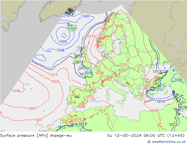 ciśnienie Arpege-eu nie. 12.05.2024 06 UTC