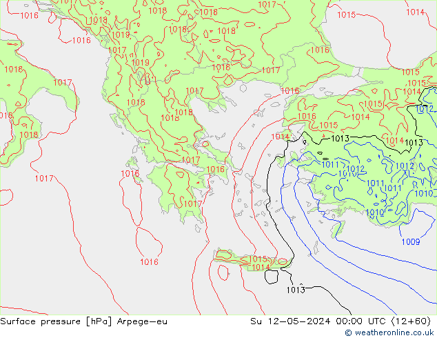 Luchtdruk (Grond) Arpege-eu zo 12.05.2024 00 UTC