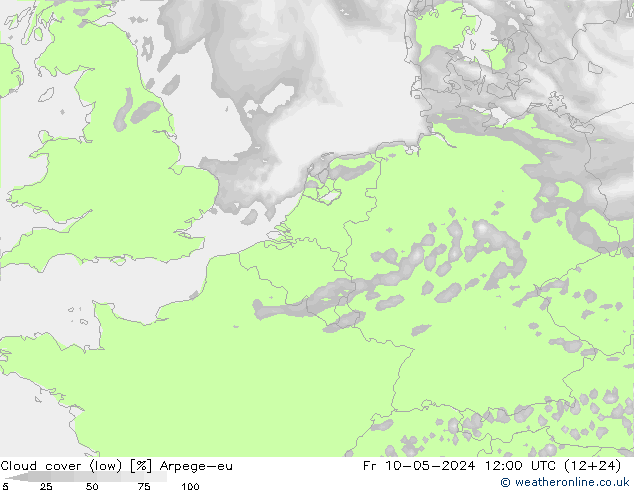 云 (低) Arpege-eu 星期五 10.05.2024 12 UTC