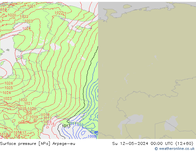 Surface pressure Arpege-eu Su 12.05.2024 00 UTC