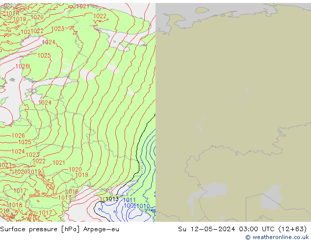 Surface pressure Arpege-eu Su 12.05.2024 03 UTC