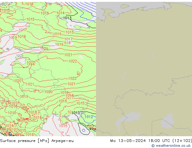 Luchtdruk (Grond) Arpege-eu ma 13.05.2024 18 UTC
