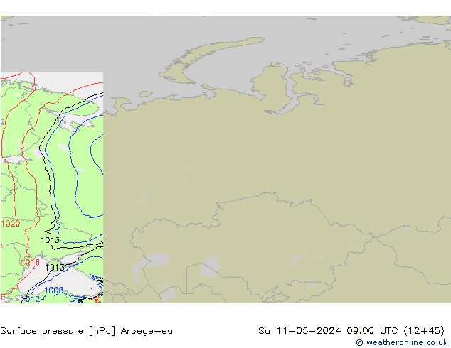 Yer basıncı Arpege-eu Cts 11.05.2024 09 UTC