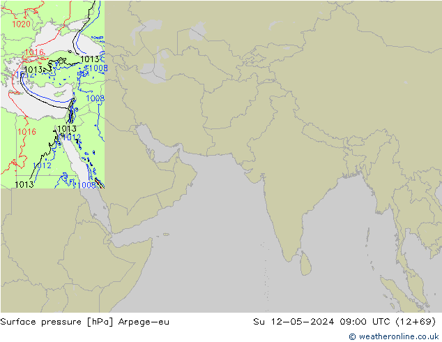 приземное давление Arpege-eu Вс 12.05.2024 09 UTC