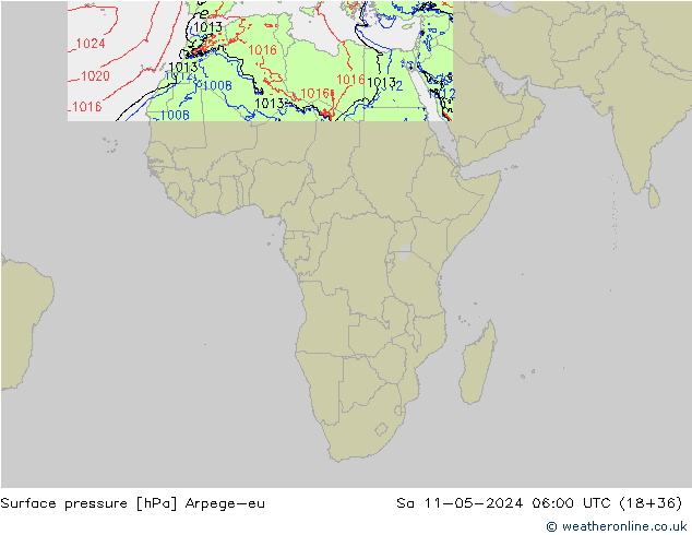 pressão do solo Arpege-eu Sáb 11.05.2024 06 UTC