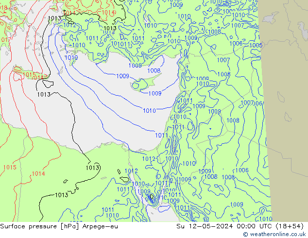 Surface pressure Arpege-eu Su 12.05.2024 00 UTC