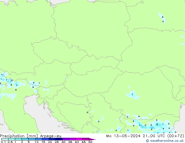 Neerslag Arpege-eu ma 13.05.2024 00 UTC