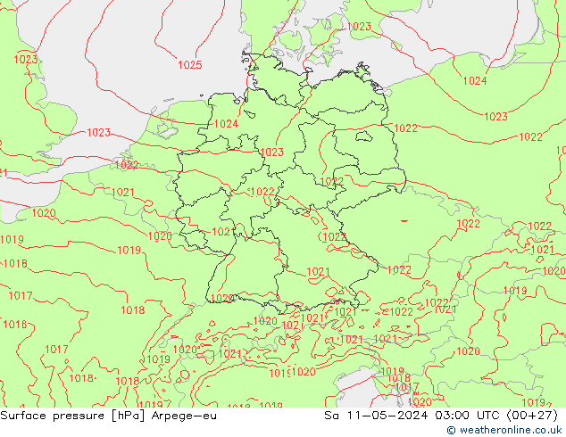 ciśnienie Arpege-eu so. 11.05.2024 03 UTC