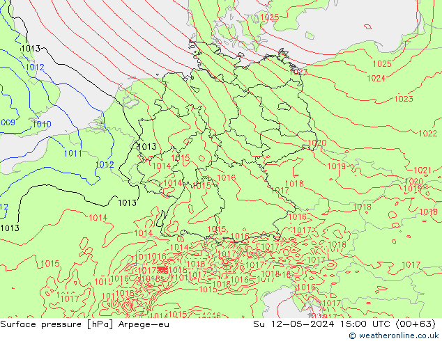 pressão do solo Arpege-eu Dom 12.05.2024 15 UTC