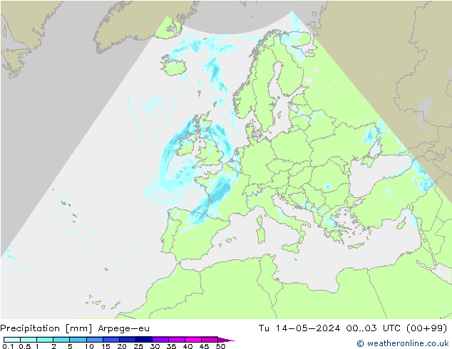 Precipitación Arpege-eu mar 14.05.2024 03 UTC