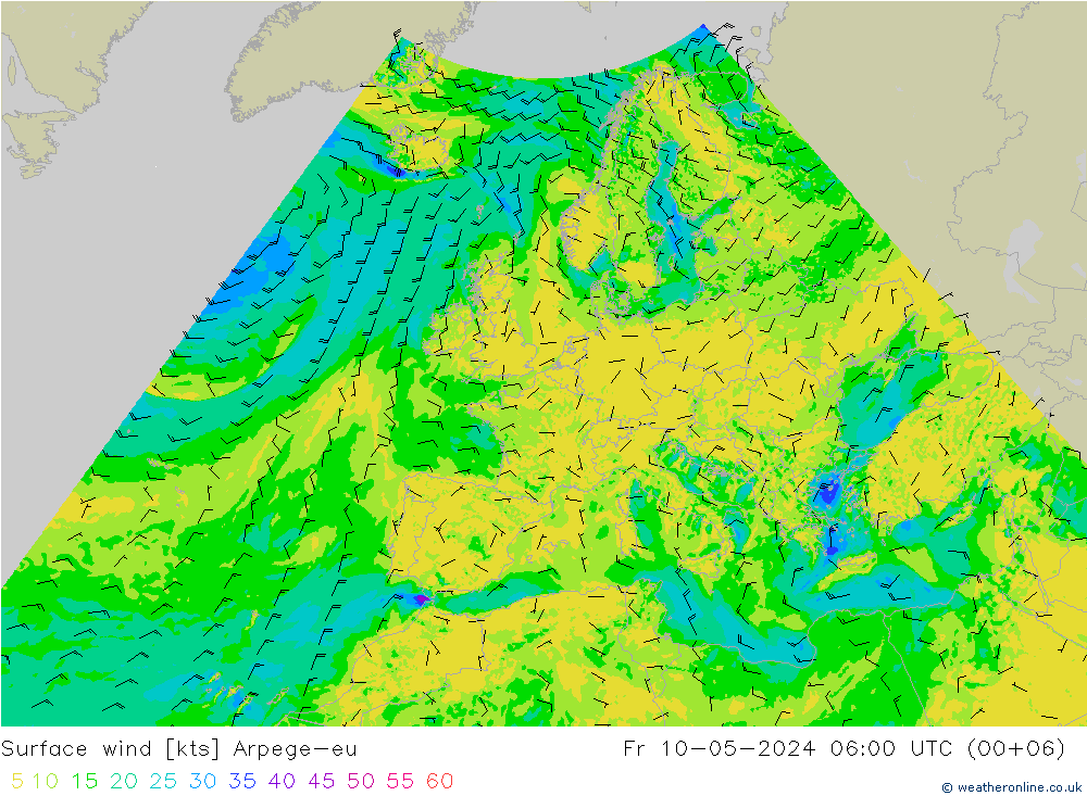Bodenwind Arpege-eu Fr 10.05.2024 06 UTC