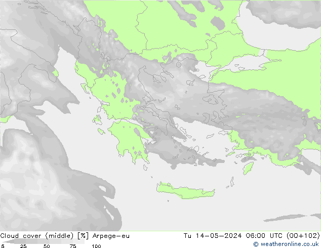 Nubes medias Arpege-eu mar 14.05.2024 06 UTC