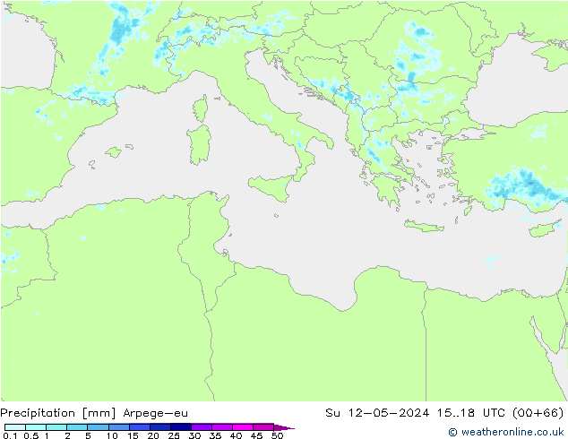 Neerslag Arpege-eu zo 12.05.2024 18 UTC