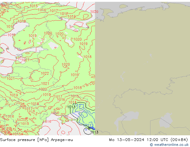 Yer basıncı Arpege-eu Pzt 13.05.2024 12 UTC