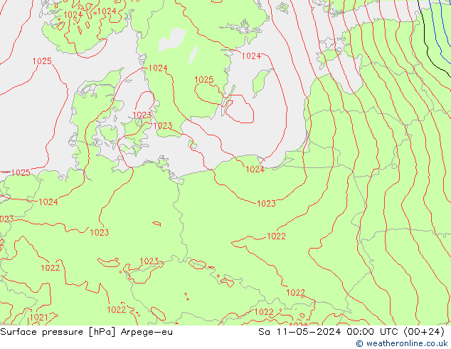 pressão do solo Arpege-eu Sáb 11.05.2024 00 UTC