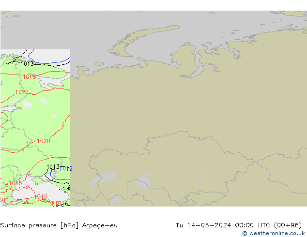 pression de l'air Arpege-eu mar 14.05.2024 00 UTC