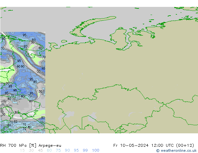 RV 700 hPa Arpege-eu vr 10.05.2024 12 UTC