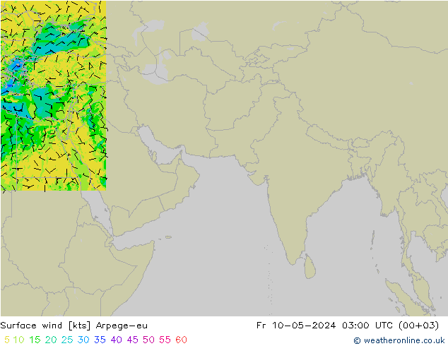 风 10 米 Arpege-eu 星期五 10.05.2024 03 UTC