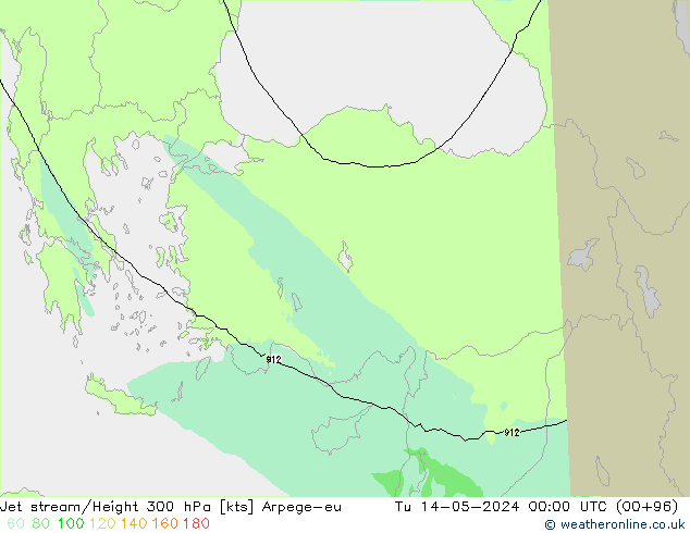 Corriente en chorro Arpege-eu mar 14.05.2024 00 UTC