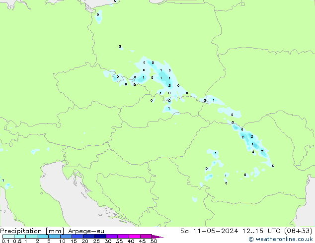 Precipitación Arpege-eu sáb 11.05.2024 15 UTC